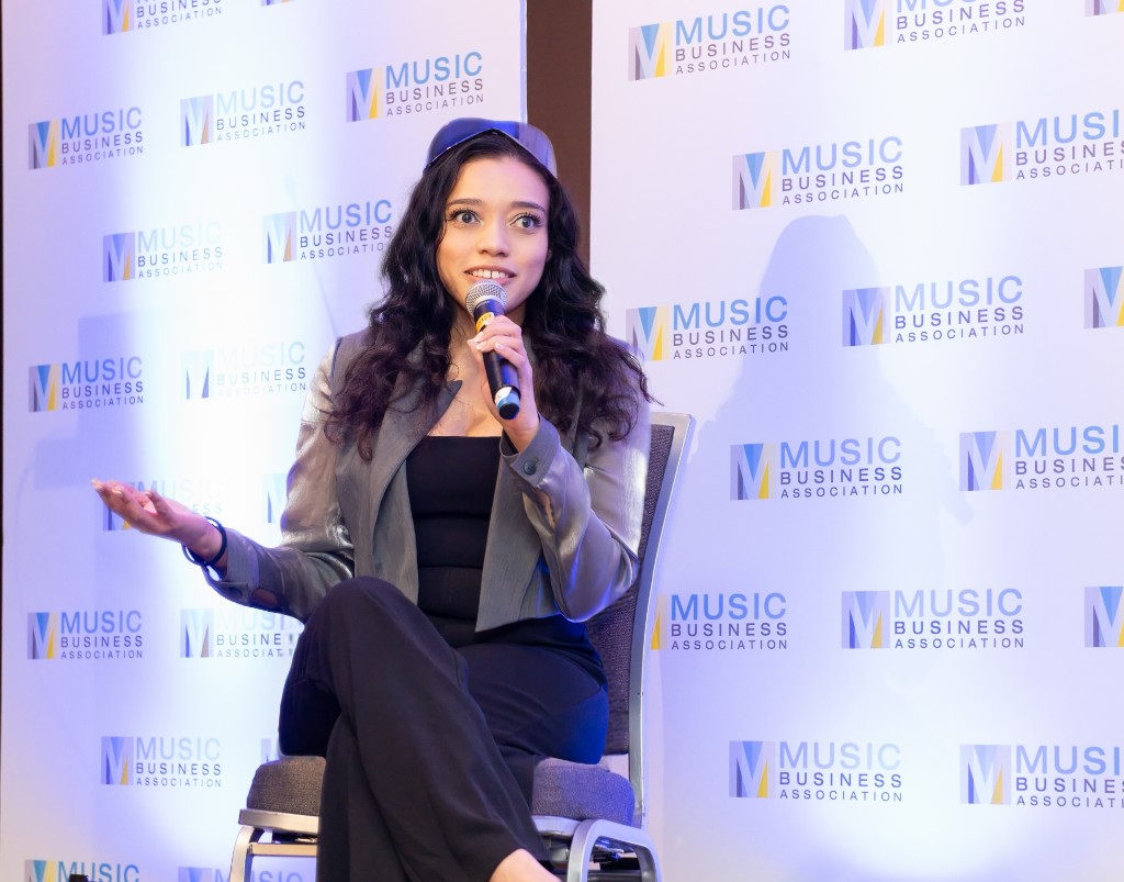 Alisha Outridge speaking at Music Biz 2026, Atlanta