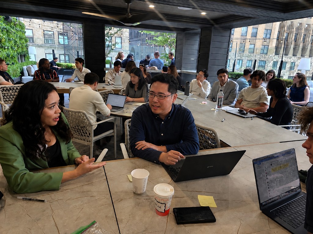 AI Founder Playbook masterclass at NY Tech Week on a Manhattan rooftop